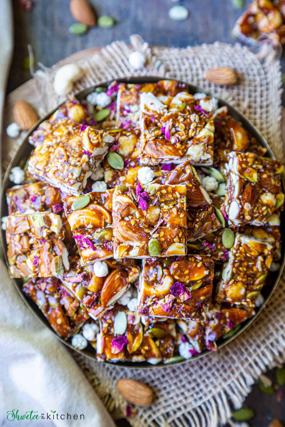 dry fruit chikki with jaggery